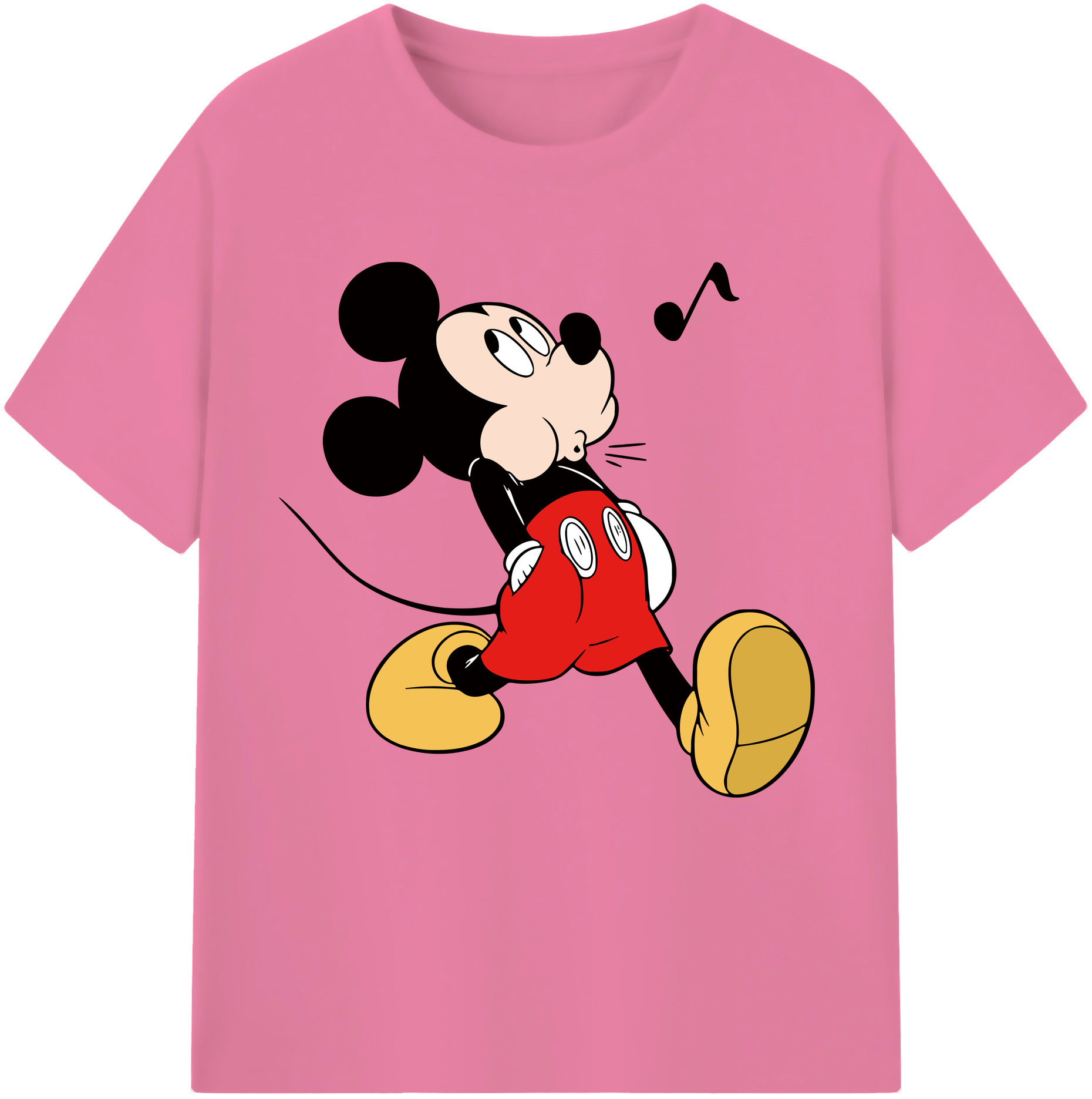（画像用） ミッキーマウス Mickey Mouse 綿100％半袖Tシャツ（フロントプリント）